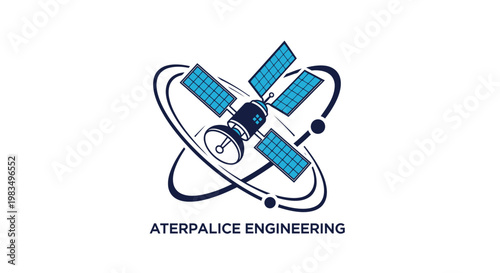 Satellite Technology Orbiting Earth - Space Exploration Concept