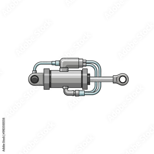 Industrial hydraulic actuator cylinder engineering component