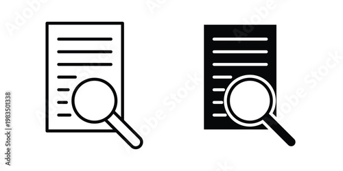 Case studies icon outline pictogram. Flat Symbols.