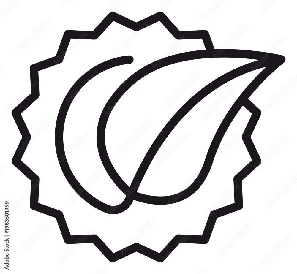 Foto Eco-friendly organic certification badge vector icon