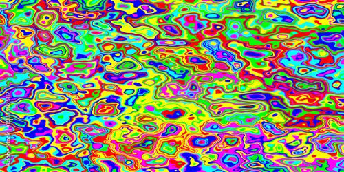 Dynamic Multicolored Contours and Hypnotic Fluid Patterns. Vibrant Psychedelic Liquid Waves Flowing Through a Surreal Neon Dreamscape of Endless Motion and Radiant Energy