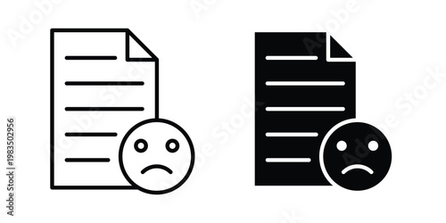 Complaints icon outline pictogram. Flat Symbols.