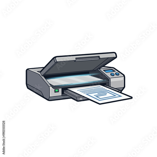Multifunction inkjet office printer printing document