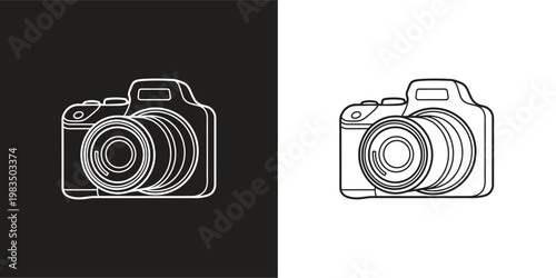vintage camera icon vector illustration for travel and photography themes