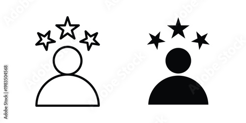 Customer satisfaction icon outline pictogram. Flat Symbols.