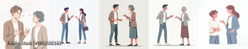 vector of young man arguing with partner