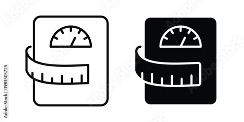 Dieting icon outline pictogram. Flat Symbols.