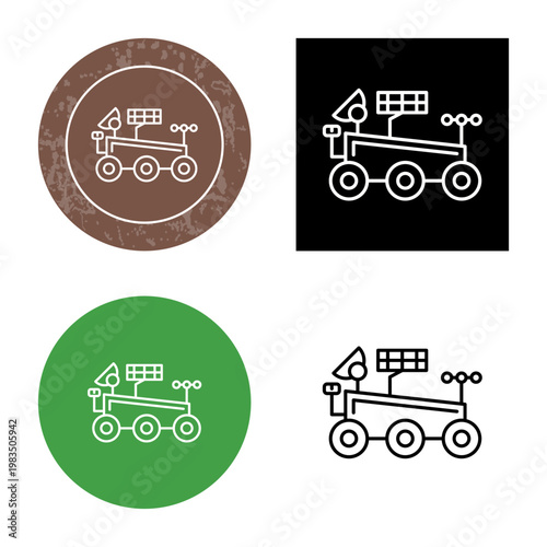 Mars Rover Icon Design