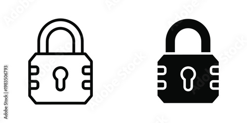 Contrast between an open and a closed padlock icon design
