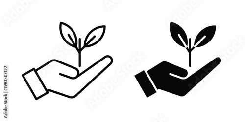 ECO friendly icon outline pictogram. Flat Symbols.