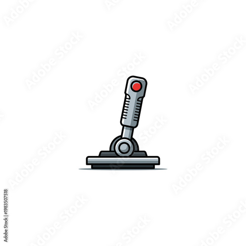 Foto Modern mechanical control joystick with trigger button