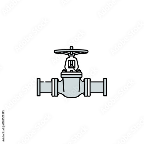 Industrial gate valve pipe component
