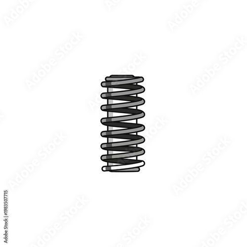 Silver metal coil spring mechanical part