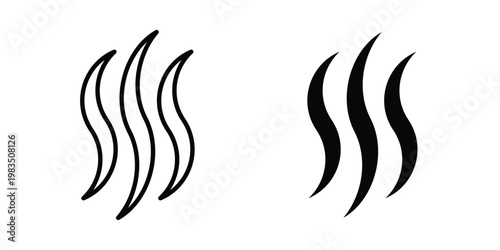 Evaporation icon outline pictogram. Flat Symbols.