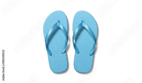 Light Blue Flip Flops Summer Sandals Realistic Vector Illustration