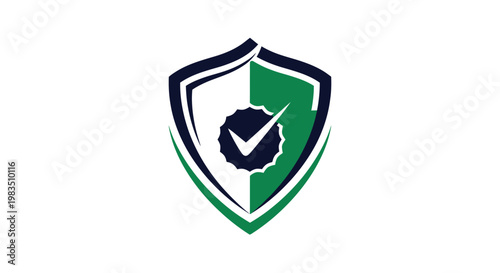 Secure Shield with Check Mark Symbol - Trust and Protection Concept