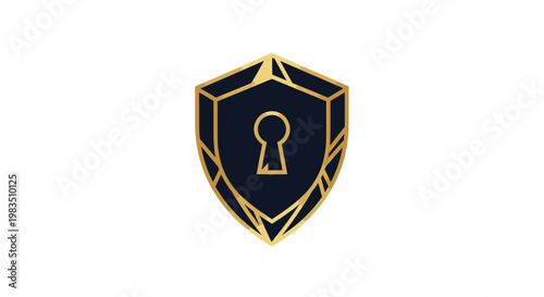Secure Shield with Keyhole - Protection and Safety Concept