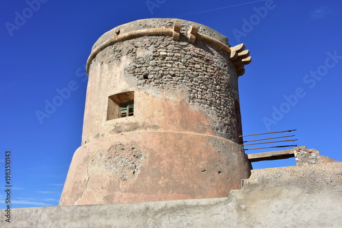 tower San Miguel in village Cabe de Gata,Spain,Europe