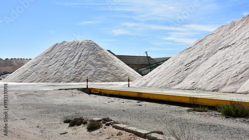 evaporative reservoirs of salt production in village Cabo de Gata