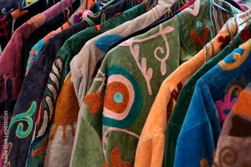 indian clothes detail colorful decorated