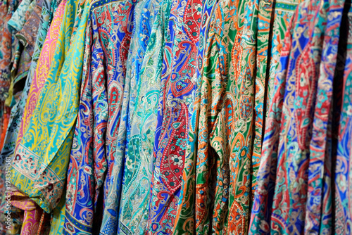 indian clothes detail colorful decorated