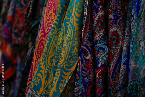 indian clothes detail colorful decorated