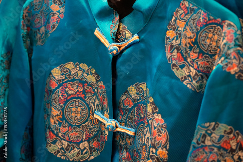 Japanese Kimono detail Colorful Decorated