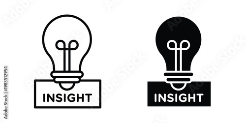 Insight icon outline pictogram. Flat Symbols.