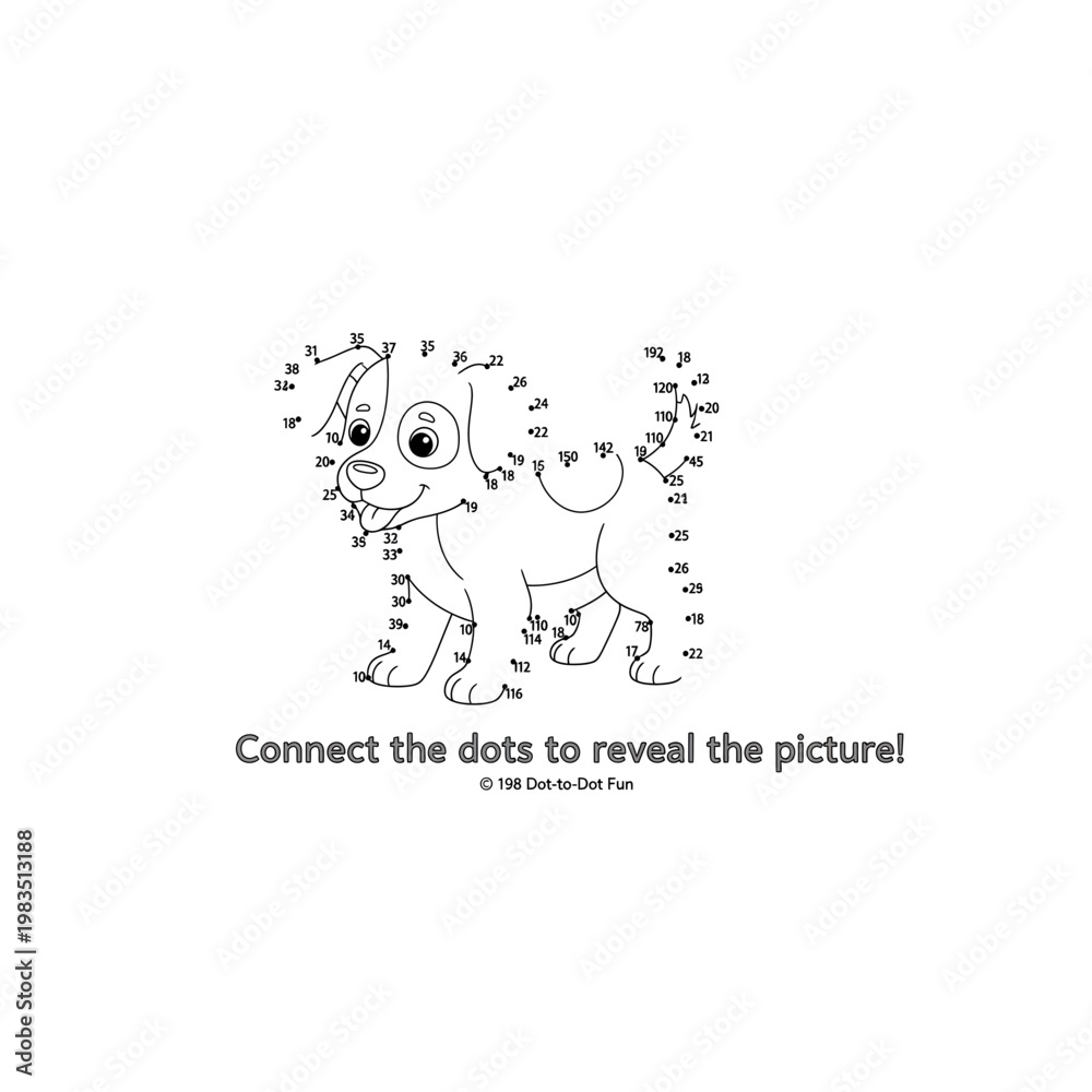 Fototapeta premium Dinosaur dot-to-dot puzzle outline for children's activity