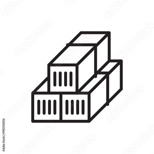 Container lashing icon symbolizing cargo securing, representing twistlock hardware, turnbuckle tools, lashing rod gear, deck fastening systems, and industrial maritime transport safety logistics.