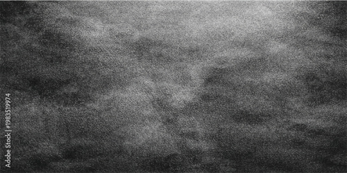 A dark grunge pattern featuring a vintage black leather and fabric texture on a rough aged stone wall background with gray paper design