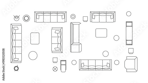 Vintage computer keyboard with function and number keys highlighted in orange Vector