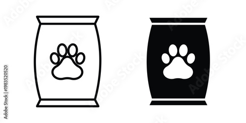 Pet food outline pictogram. Flat Symbols.age icon outline pictogram. Flat Symbols.