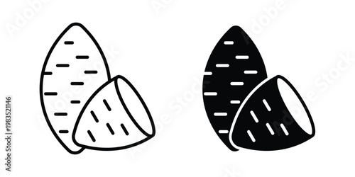 Potato icon outline pictogram. Flat Symbols.