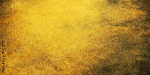 A vintage yellow leather texture background featuring a worn grunge pattern with an aged, antique parchment feel for a textured retro design surface