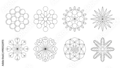 Graph theory diagrams showcasing various types of network structures and connections Vector