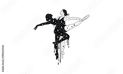 Elegant fairy silhouette a whimsical sketch of a winged figure in mid flight