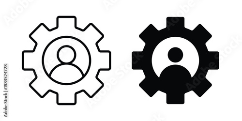 Tableau sur toile Skills icon outline pictogram. Flat Symbols.
