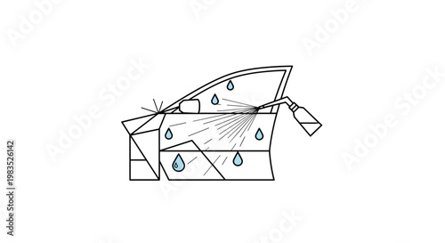 Car Door Water Spray Test and Cleaning Outline