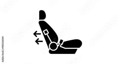 Car Seat Adjustment Icon - Forward and Backward Position Settings