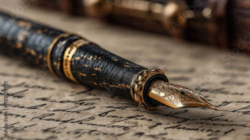 Close-up of old cursive han...