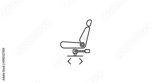 Car Seat Horizontal Adjustment Icon