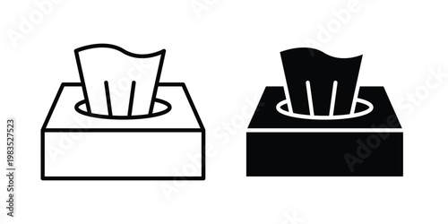 Tissue icon outline pictogram. Flat Symbols.
