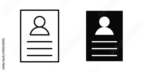 user id icon outline pictogram. Flat Symbols.