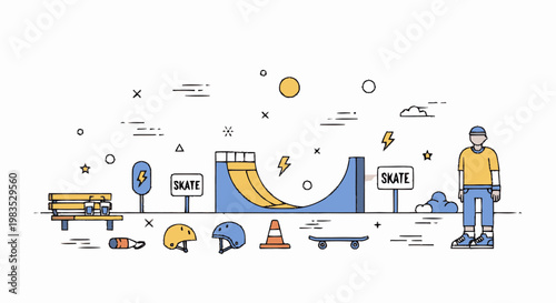 Young man on skateboard wearing helmet.