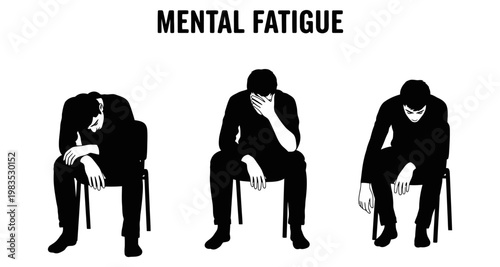 Silhouetted figures in despair representing mental fatigue during isolation
