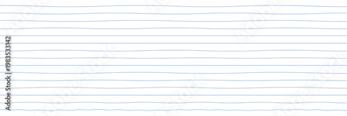Line Paper Pattern. Linear Notebook Seamless Background. Vector School White and Blue Striped Page. Grid Hand Drawn Texture