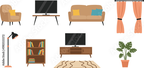 Fresh vegetable icon set with tomato carrot and broccoli produce