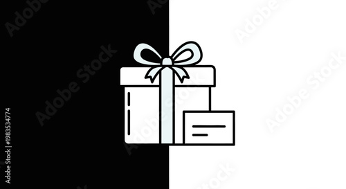 A gift box with a ribbon.