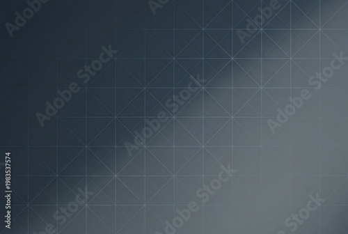 Dark grey geometric pattern background with triangular grid and light shadow